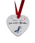 Love and a Sprocker Black & White Ceramic Heart